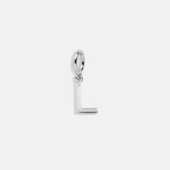 Classic Silver Initial Cluster Charm - L
