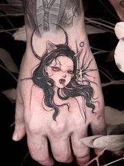 1Sheet Demon Girl Tattoo Sticker