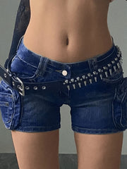 Street Low Rise Denim Shorts