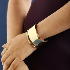Cleo Classic Thick Cuff - Gold