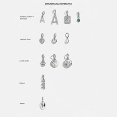 Classic Silver Initial Cluster Charm - H