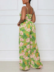 Floral Spaghetti Strap Jumpsuit