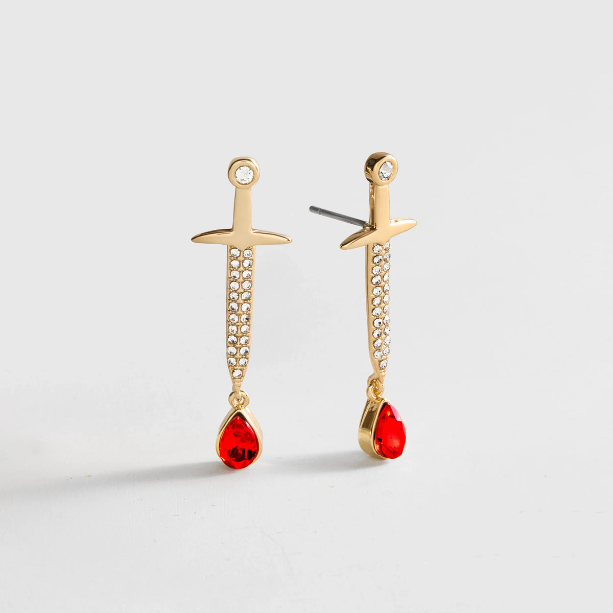 Cutting Edge Gold Dagger Earrings