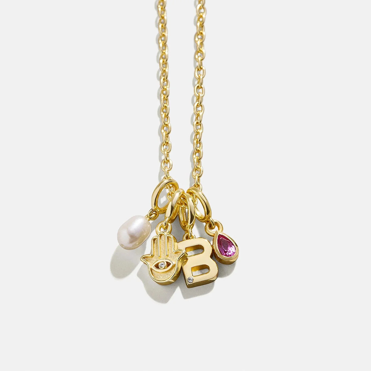 Cluster Charm Necklace - Cable Chain